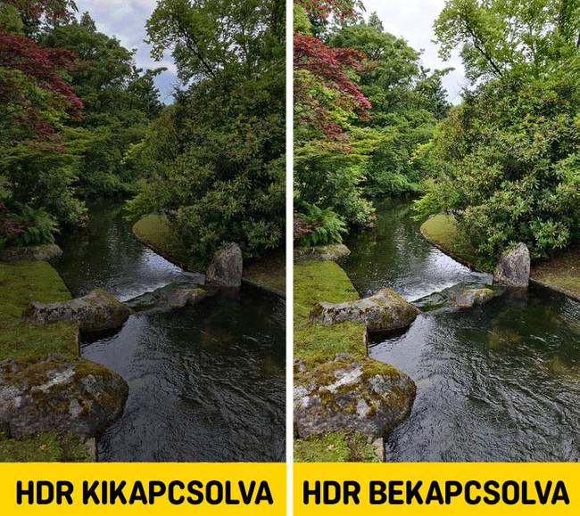 Győződj meg róla, hogy a HDR mód be van kapcsolva.