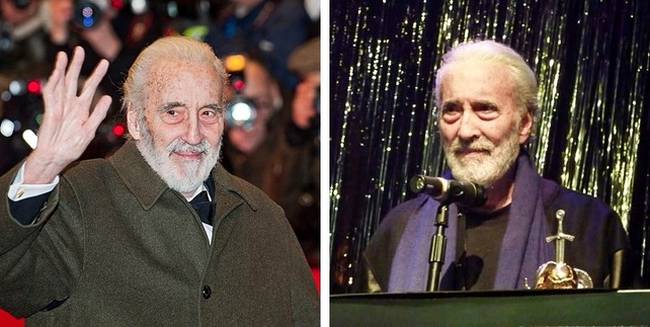 Christopher Lee mindig is rajongott a heavy metal zenéért. Saját bandája is volt, amivel aztán egy albumot is kiadott, 88 éves korában.