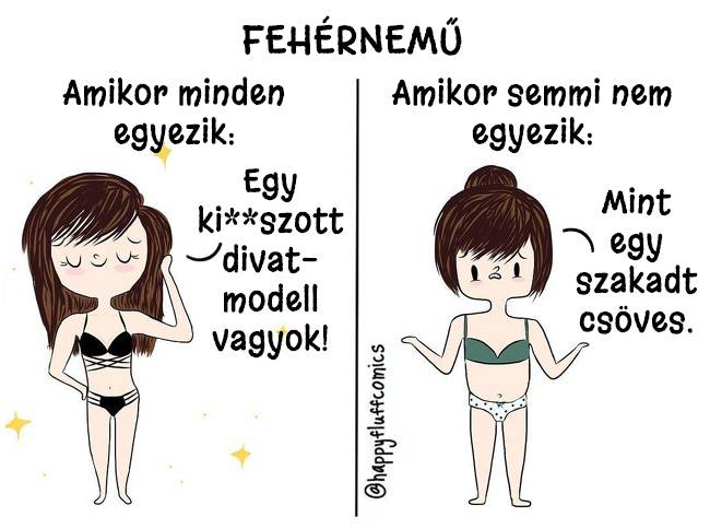 19 vidám képregény a női problémákról, melyekkel időről-időre mindannyian találkozunk