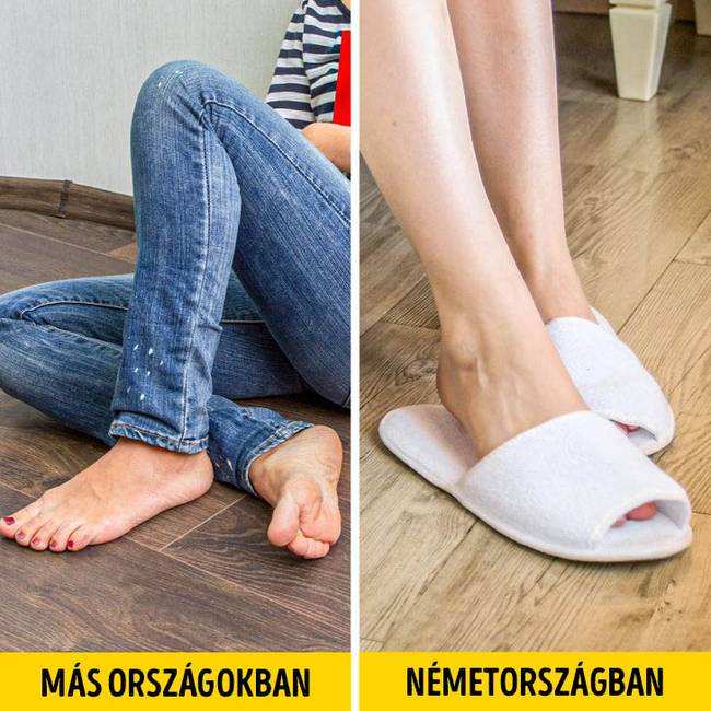 Nem szokás mezítláb lenni otthon.