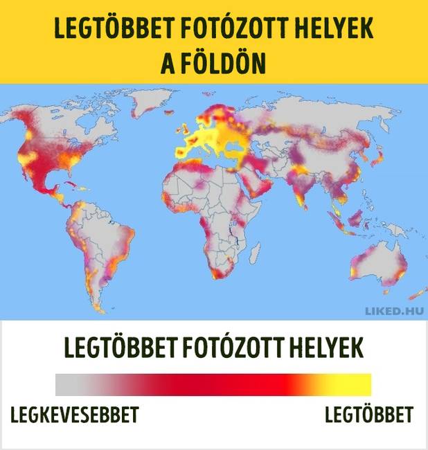 Legtobbet fotozott helyek a Foldon