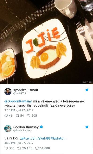 16 személy, aki jó ötletnek tartotta beküldeni a főztjét Gordon Ramsay Twitter oldalára