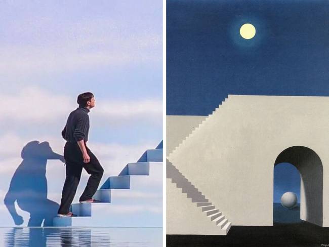 A Peter Weir által rendezett Truman Show (1998) zárójelenetét René Magritte Holdfény (1956) című festménye inspirálta.