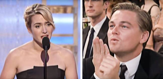 Leonardo DiCaprio és Kate Winslet Golden Globe