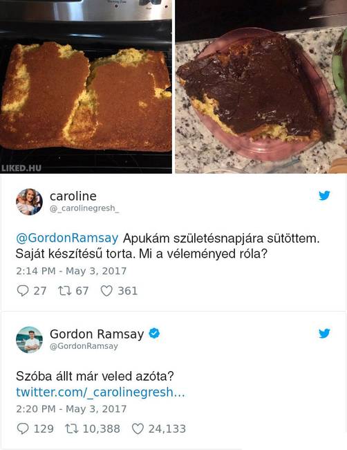16 személy, aki jó ötletnek tartotta beküldeni a főztjét Gordon Ramsay Twitter oldalára