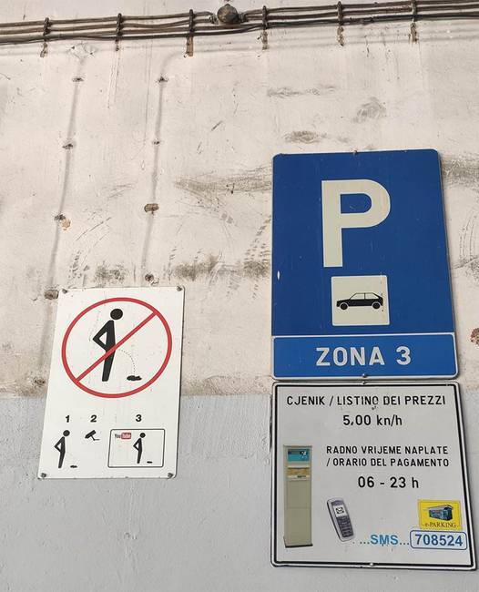 Ne pisilj, mert felkerülsz a YouTube-ra. (Rovinj, Horvátország)