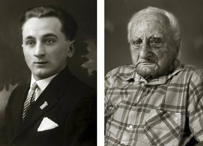 Ludvík Chybík: 20 éves és 102 éves korában.