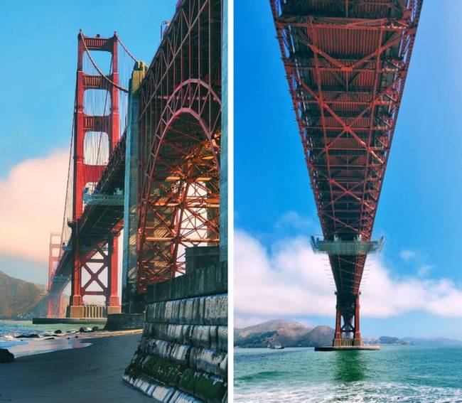 „Ma reggel apálykor páratlan képet készítettem a Golden Gate hídról."