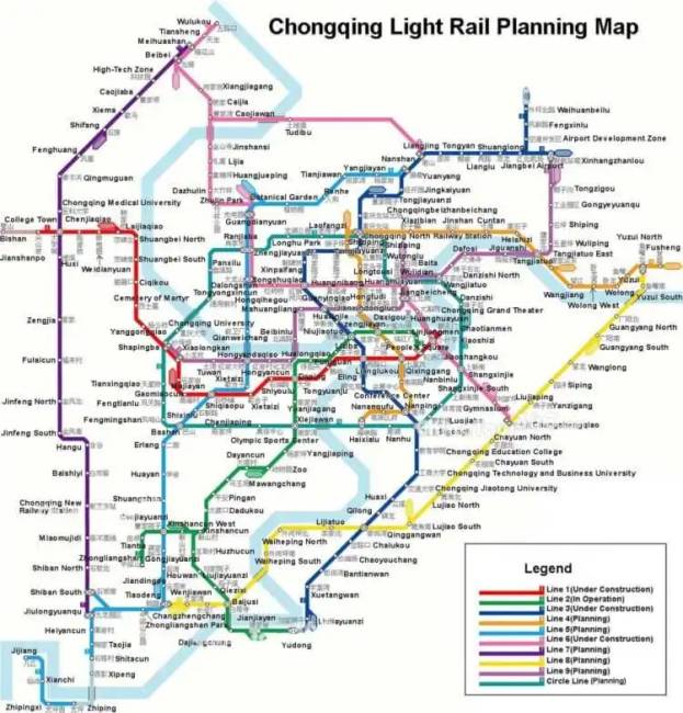 Csungking metrótérképe