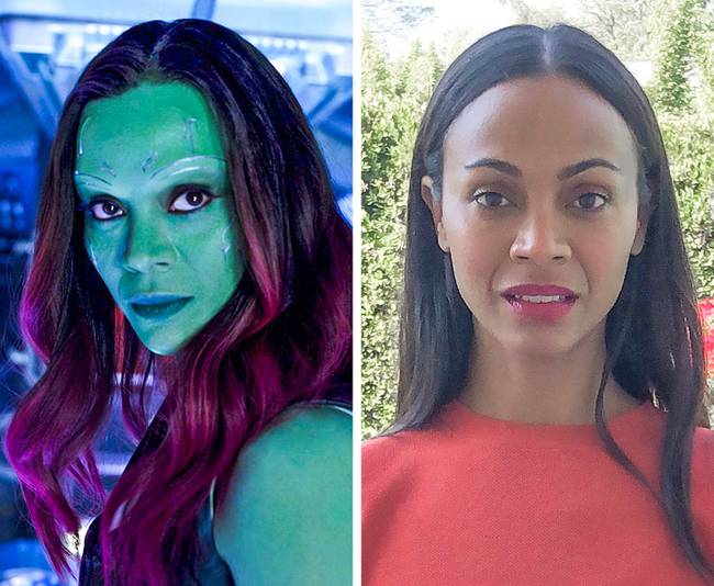 Gamora - Zoë Saldana.