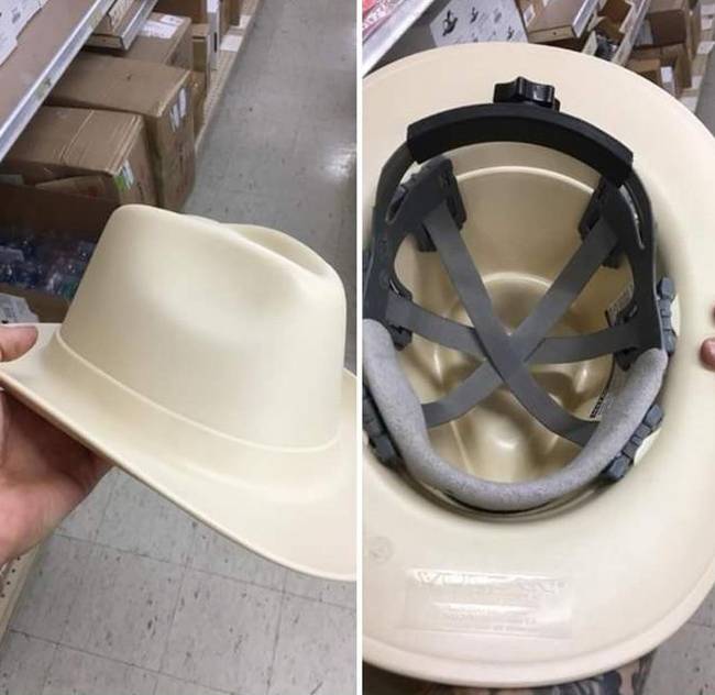 Munkavédelmi kalap, valószínűleg Texasban.