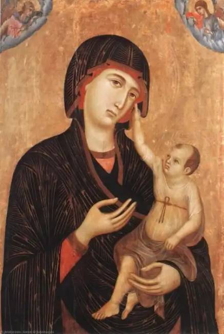 Duccio di Buoninsegna: Crevolei Madonna, 1282-84.