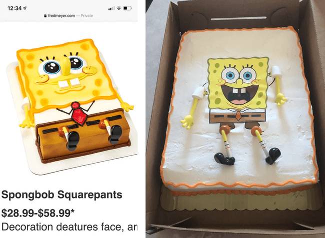 „A torta, amit rendeltünk, és amit készítettek."