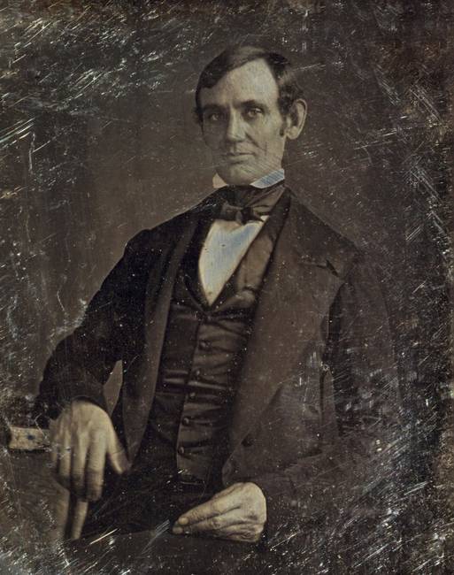Abraham Lincoln első dagerrotípia eljárással készült fényképe.