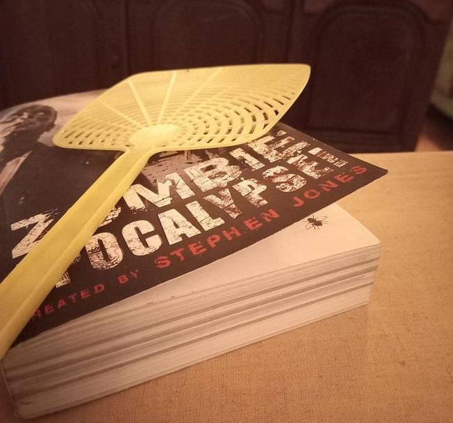 „Sokáig próbáltam leütni ezt a legyet, míg rájöttem, hogy nyomtatva van.''