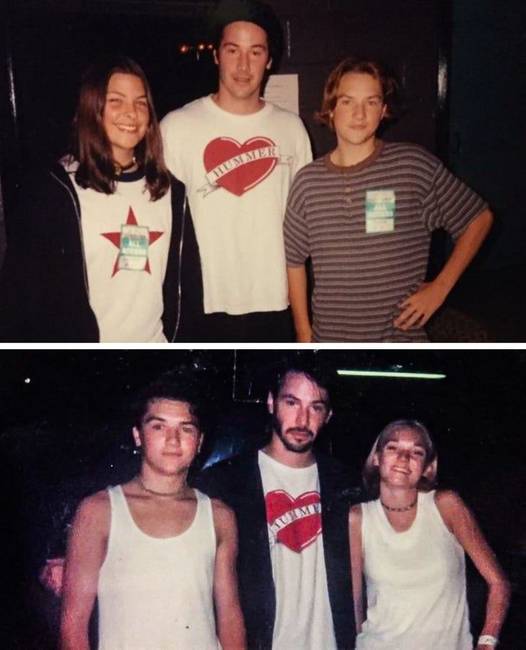 „14 éves koromban találkoztam először Keanu Reeves-szel. 17 évesen aztán ismét összefutottunk, és mindkét alkalommal ugyanabban a pólóban volt."