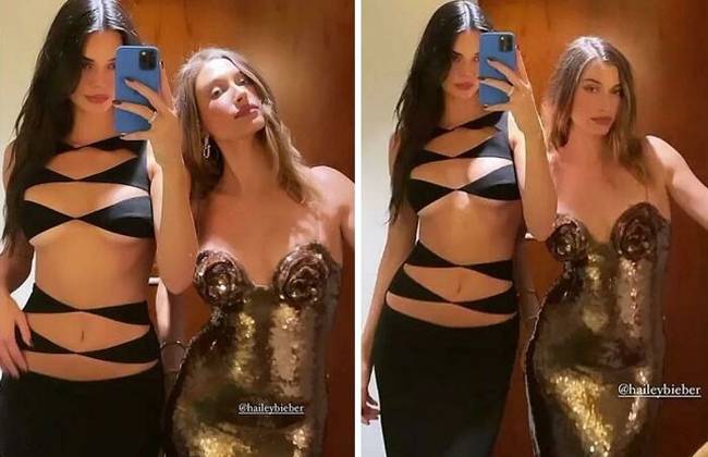 Kendall Jenner úgy gondolta, hogy jó ötlet ilyen ruhát húzni az egyik celeb barátjának esküvőjére.
