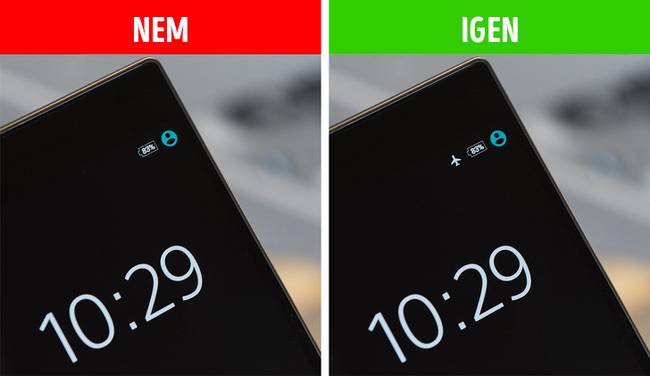 Töltés közben használd a repülőgép üzemmódot a gyorsabb töltés érdekében.