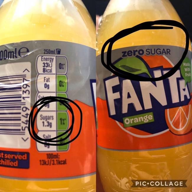 Az üveg címkéje egyértelműen azt sugallja, hogy nincs benne cukor, de ha átnézzük az összetevőket, láthatjuk, hogy azért mégis van benne egy kevés.
