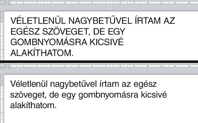 Kisbetűvé alakítás