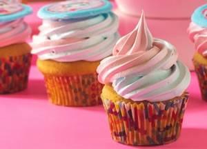 Szivárványos muffin