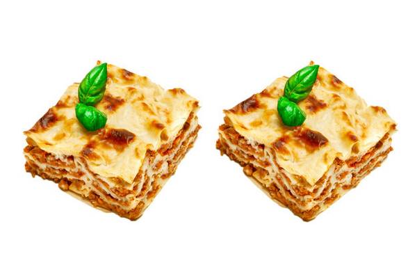 Melyik lasagna szelet a nagyobb?
