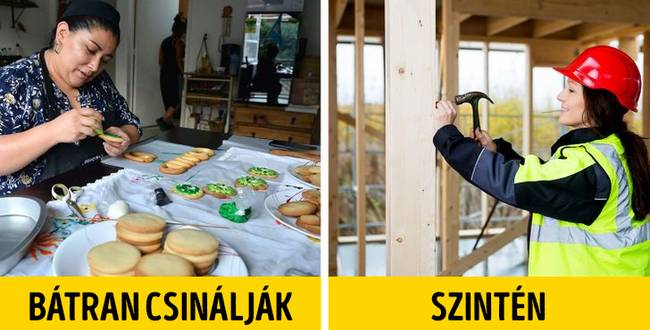 A nők férfi munkát végeznek.