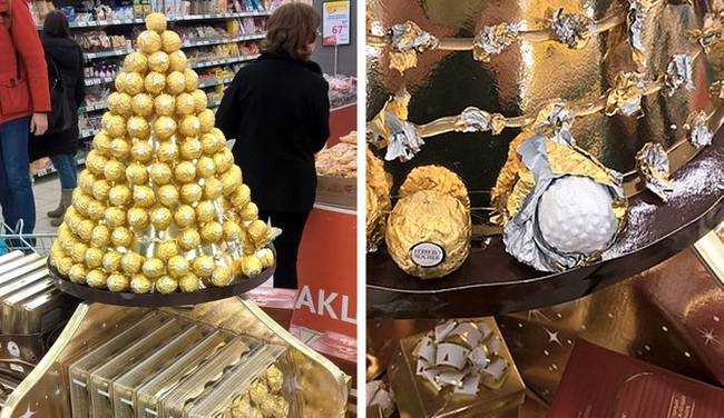 A szupermarketek tudják, hogy a vásárlók nem tudnak ellenállni a Ferrero Rocher-nek, és fel is vannak rá készülve.