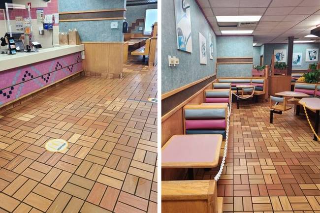 Végezetül egy hangulatos McDonald's étterem, ahol a belső teret jó pár évtizede nem újították fel.