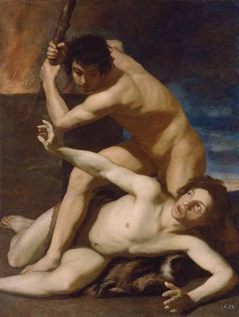 „Káin megöli Ábelt” (kb. 1600), Bartolomeo Manfredi.