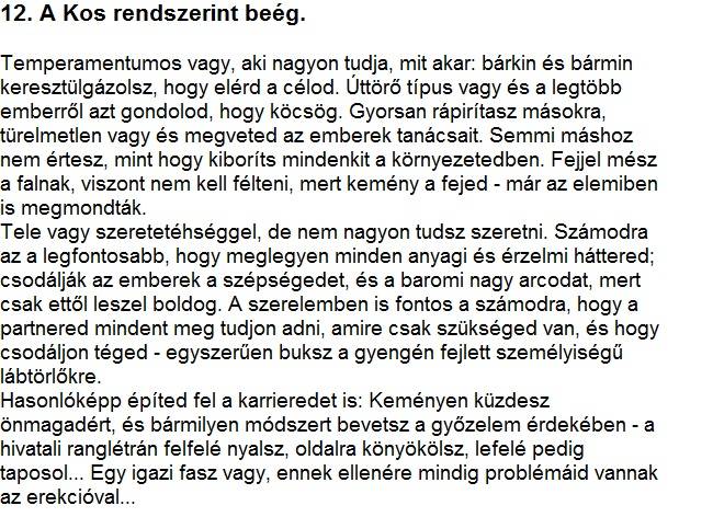 Bunkó horoszkóp: egy horoszkóp, ami garantáltan mindenkit vérig sért