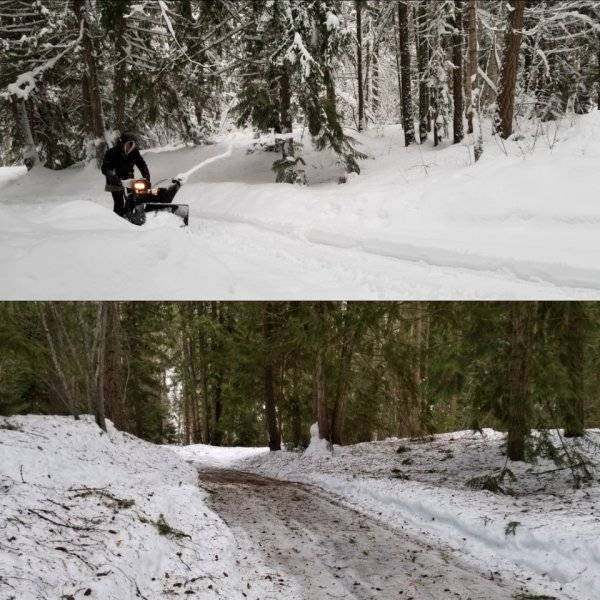 Frissen esett hó és pár nappal később.