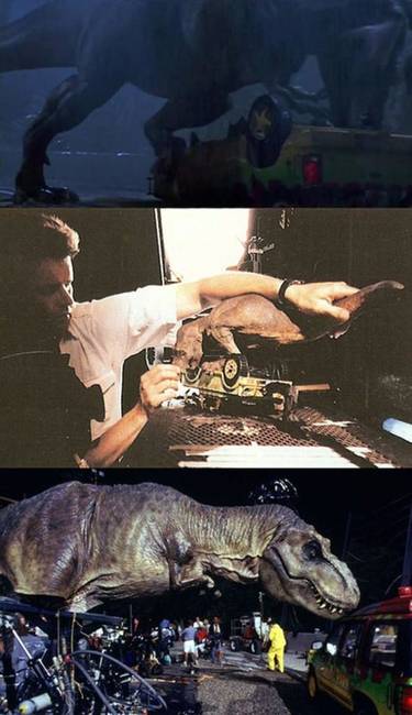 Werkfotók a Jurassic Park forgatásáról. Így azért már nem is olyan ijesztő, ugye?
