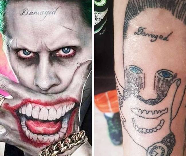 Ez a Joker tetoválás kétségkívül hiba volt.