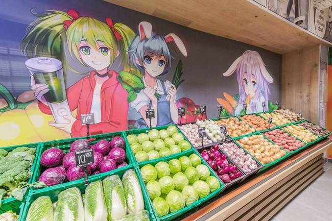 Zöldségpult a Silpo szupermarketben az ukrajnai Munkács városban.