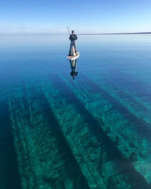 Elsüllyedt uszály Michiganben. (USA)