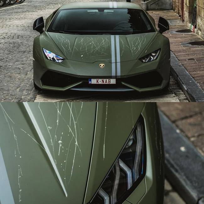 A megcsalt barátnő kezelésbe vette a kedvese Lamborghinijét.