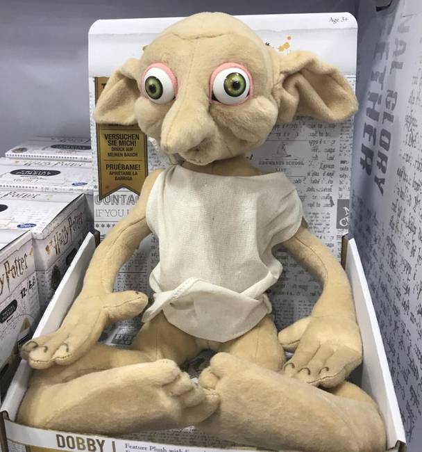 „Elég ijesztő Dobby figura, amit egy játékboltban pillantottam meg."