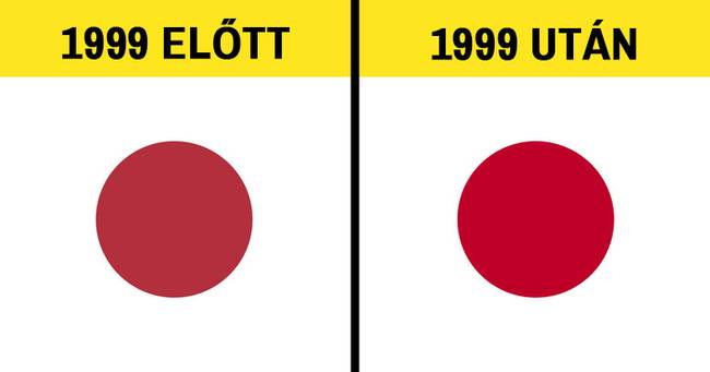 1999-ben Japán hivatalosan is megváltoztatta a zászlaját.