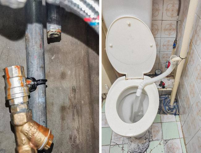 „Eltört a vízvezeték. A ház sokemeletes, a nyomás erős, 2 másodperc alatt megtöltötte a felmosóvödröt."