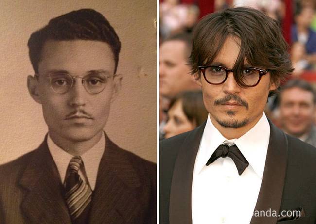 „Dédapám portréfotója és Johnny Depp.”