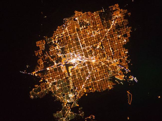 Las Vegas a bolygó legfényesebb helye és az űrből is látható.