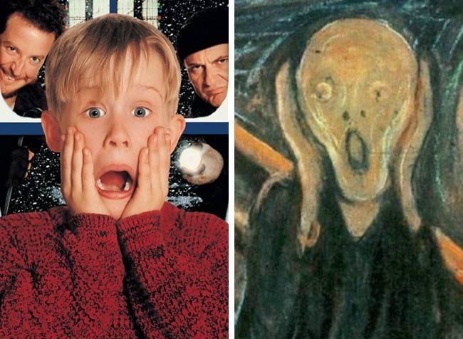 Reszkessetek betörők és a sikoly festmény
