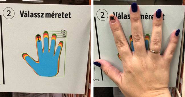 Kézmérő, ami értelemszerűen csak egyvalamire nem alkalmas: a kéz méretének mérésére.