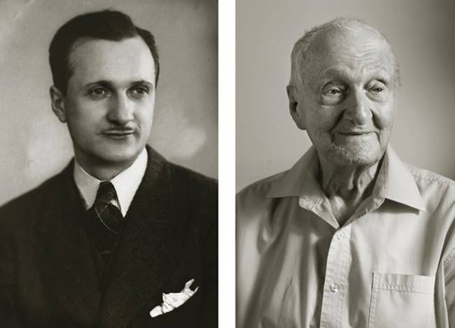 Antonín Kovář: 25 éves és 102 éves korában.