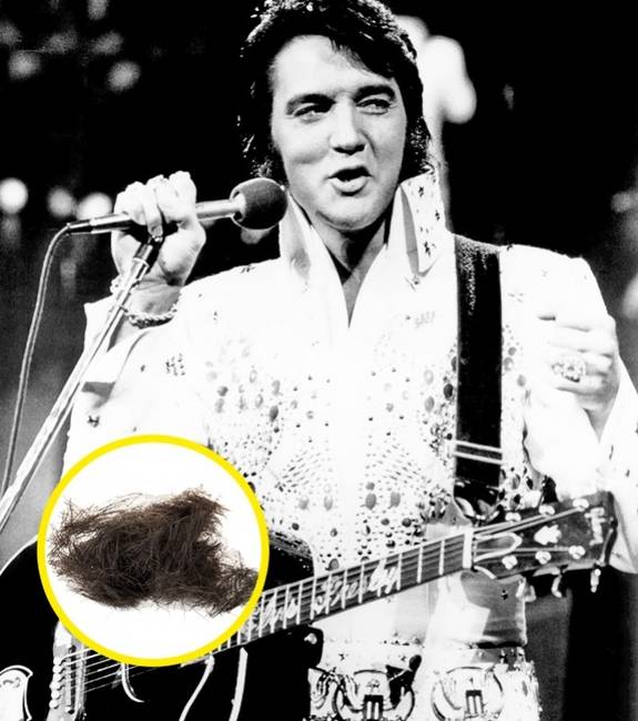 Elvis Presley marék haja, amit még egy fodrász gyűjtött össze anno - $115,000 (~29,2 millió forint)