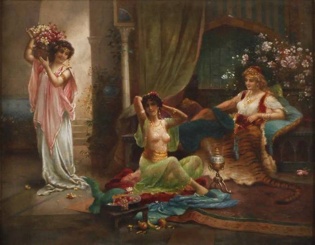 Hans Zatzka, Haremsszene.