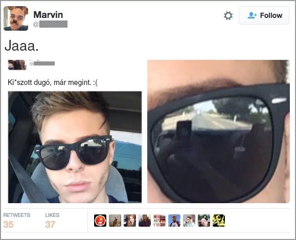 Az a fránya tükröződés.
