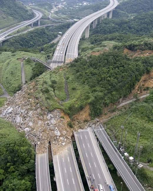 Földcsuszamlás Tajvanon.