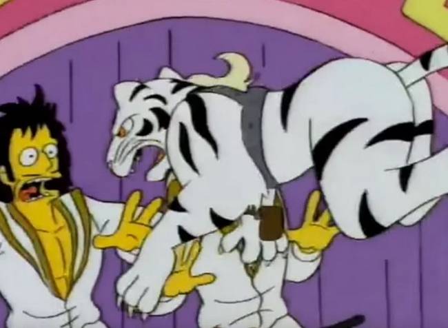 Siegfried & Roy tigristámadása.